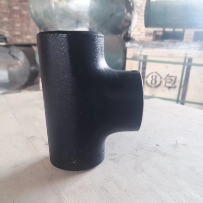 90 Degree B16.9 Carbon Steel Tees Seamless Asme Butt Welding Black