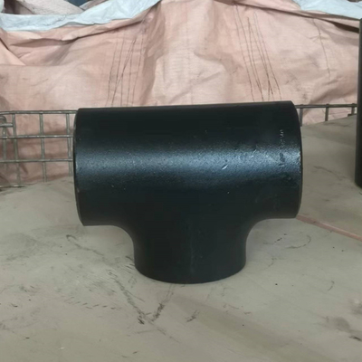 Black Color 6" Sch 40 Seamless Equal Tee A234 WPB Carbon Butt Welding ASTM