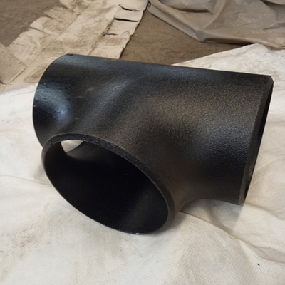 Black Color 6" Sch 40 Seamless Equal Tee A234 WPB Carbon Butt Welding ASTM